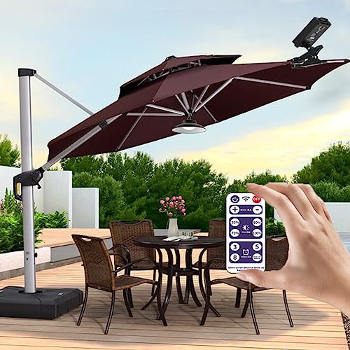 Luz decorativa LED for sombrilla de jardín, luces solares for sombrilla al aire libre, control remoto temporizado, luz solar for sombrilla de jardín for decoración de fiesta en el jardín de carpa de p