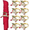 LATERN 8 Stück Weihnachts Servietten Ringes, Gold Weihnachts Hirsch Serviettenhalter Weihnachts Serviettenschnalle mit Strass für Weihnachten Thanksgiving Party Urlaub Tischdekoration (5cm x 4cm)