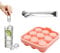 1 Piece Rose Ice Tray with 1 Piece Stainless Steel Ice Tongs, Ice Cube Tray, Ice Ball Mold, Suitable for The Production of Wine Ice Cubes