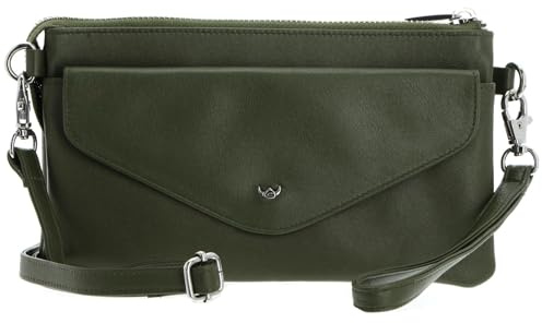 Golden Head Leder Handgelenktasche Umhängetasche Valencia RFID Protect Mini-Tasche 8217 Fango olivgrün