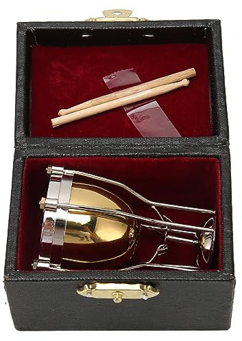 Mini Instrument de Musique à Percussion, Modèle de Timbale Miniature avec étui Décoratif Exquis Ornement de Timbale en Cuivre pour L'obtention du Diplôme, L'anniversaire, Noël