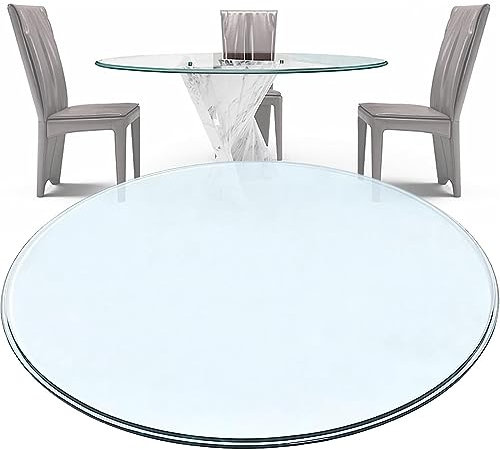 Cristal Redondo Tablero De Mesa,65 Cm Vidrio Templado Transparente Para Mesa De Comedor,Tapas De Mesa De Vidrio De Bricolaje,Mesa Redonda Comedor Transparente Mesa Comedor Cristal Para Salón ( Color :