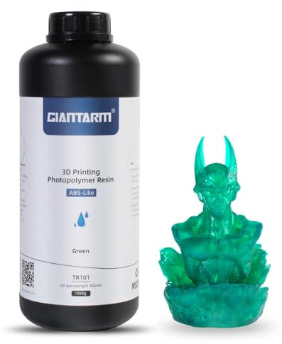 GIANTARM ABS-Like Resin 1KG,3D Drucker Resin,Hochpräzises 405nm UV-härtendes Standard-Photopolymer-Schnellharz für den LCD/DLP 3D-Druck,Grün 1KG