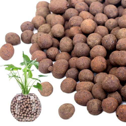 LECA 4,3 kg für Pflanzen, 4–16 mm kleine expandierte Tonkiesel für Hydrokultur, Bio-Lecca-Kugeln für die Entwässerung im Innenbereich, Aquaponik, mit Handschuhen