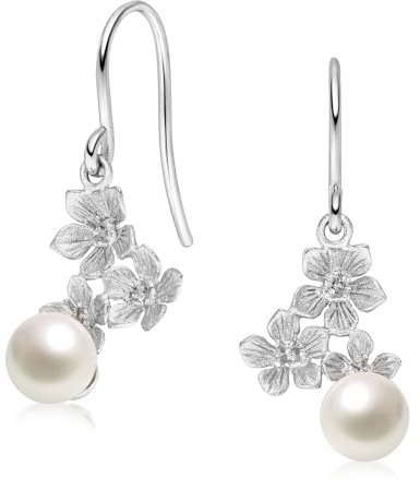 MATERIA by Matthias Wagner Kirschblüten Ohrringe Silber 925 Perlen - Brautschmuck echt SO-54