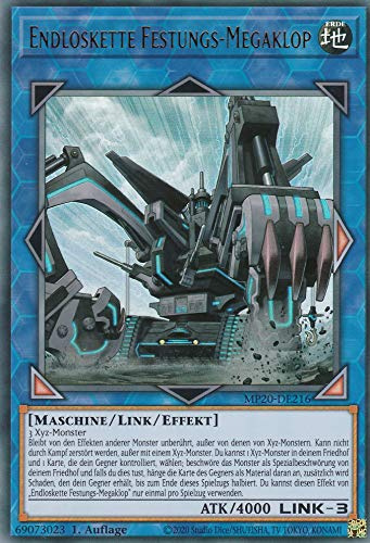 MP20-DE216 - Endloskette Festungs-Megaklop - Ultra Rare - Reprint - Deutsch - 2020 Tin of Lost Memories Mega Pack - mit LMS Trading Fieldcenter-Karte Yugioh