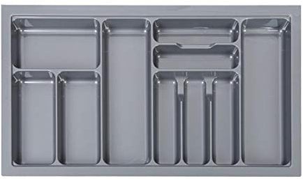 900mm Kitchen Drawer Organizer Cutlery Trays Insert Forks Storage Drawer Organizer for Kitchen Home Also for Desk and Office(Grey)
