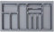 900mm Kitchen Drawer Organizer Cutlery Trays Insert Forks Storage Drawer Organizer for Kitchen Home Also for Desk and Office(Grey)
