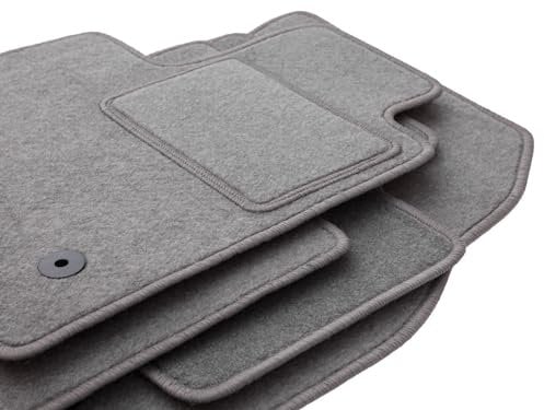 Wielganizator Automatte – Passend für Opel Corsa D Schrägheck 2006-2015 – Velours – Autozubehör - Auto Fußmatten – Fußmatte Auto – 4-teilig - grau