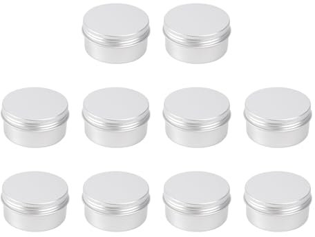 PACKOVE 20pièces Boîtes Aluminium Pour Crème Cosmétique Récipients Etanches De Voyage Et Maison