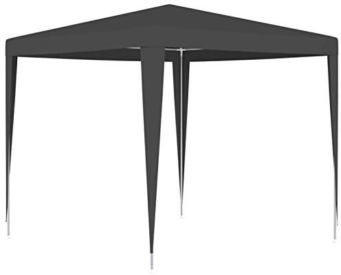 ARKEM Gazebo Professionale 2,5x2,5 m Antracite 90 g/m²,Gazebo Pergola Con Telo Impermeabile Richiudibile E Struttura Rettangolare In Acciaio Inossidabile Ad Alta Densità, Per Arredo Giardino, Terrazzo