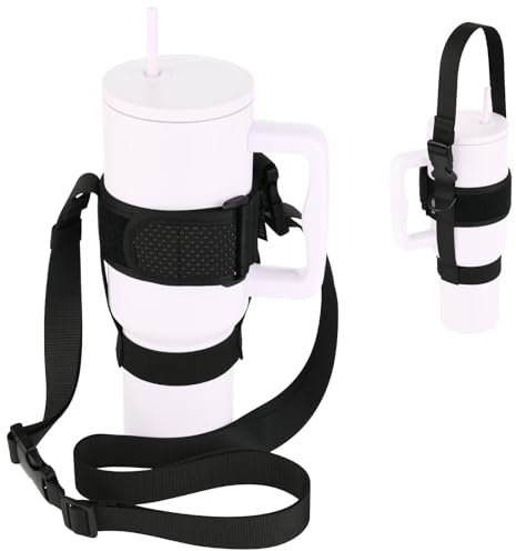 Cosmos Water Tumbler Holder Strap Travel Tumbler Carrier Water Bottle Sling Strap for 30-40 Oz Insulated Cup Travel Mug Accessory Compatible with Stanley Tumbler Cup for Travel Hiking Walking Camping