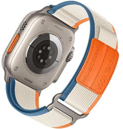 Cinturini Trail Loop per Cinturino Apple Watch 42mm 40mm 41mm 38mm,Cinturino iWatch 44mm 45mm Ultra/2 49mm 46mm Uomo/Donna,Band in Nylon Regolabile Sport per Apple Watch SE Series 10 9 8 7 6 5 4 3