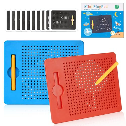 Kinder Magnetische Zeichentafel, 2 Stück Kleine Magnetische Zeichenbretter, Zaubertafel Kinder, Magnetisches Stahlkugel Zeichenbrett, magnet zeichentafel, Pädagogische Geschenk