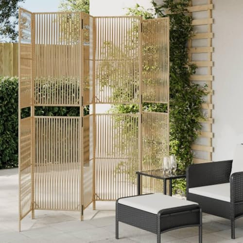 Möbelstück-Raumteiler 6 Paneele beige Polyrattan