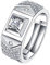 LIFKOME 3 Stk Diamantener Herren Strass-fingerring Versprechensringe Für Paare Moderinge Für Herren Paare Klingeln Herren Diamantringe Eheringe Für Herren Ringe Kupfer Weiß