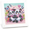 Panda Diamond Painting kinder mit Rahmen,Panda 5D Diamond Art Anfänger Bilder Kinder,Diamant Painting Home Decor Geschenk für Kinder ab 6 Jahren(15x15cm)