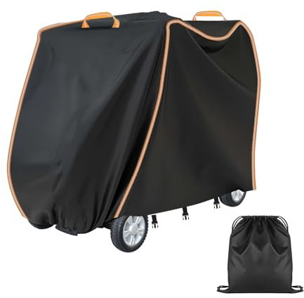 Abdeckung für Mobilitätsroller, strapazierfähig, 420D-Oxford-Gewebe, Elektroroller-Abdeckung mit reflektierendem Streifen, 2 Griffe, 3 Schnallen, wasserdichte Abdeckung für die meisten 3- und