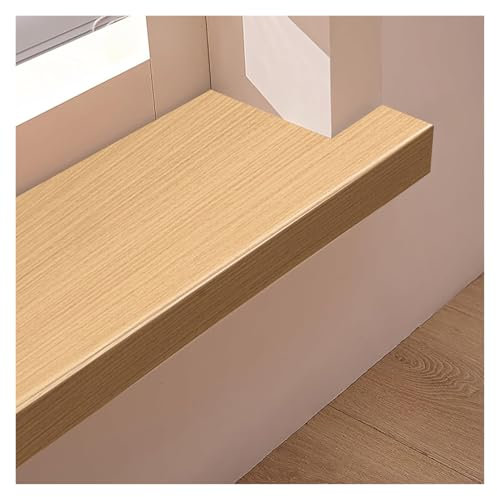 APMOE Fensterbank Innen Holzmaserung - PVC Fensterbrett Innen - Fensterbank Abdeckung - Fensterbank Verkleidung Innen für Zuhause, Innenfensterbank Fensterbänke Nach Maß, Kunststoff(F,40 cm x 60 cm)