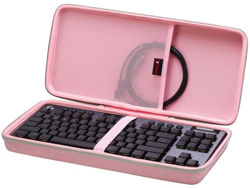 XANAD Hard Case for Logitech G915 TKL, G PRO Keyboard, G PRO X TKL 80% 87 Key Computer Keyboard - Pink