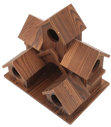 SUPVOX Wood Nesting Box Birdhouses for outside Bird Nest House Bird Nest Decoration