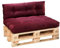 Traumnacht Outdoor Palettenauflage mit Schaumstoffstäbchen gefüllt, Palettenkissen, Palettenpolster Palettenmöbel Palettensofa 2er Set (Sitz+Rücken), rot