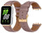 LanQii Bracelet en Cuir Compatible avec Samsung Galaxy Fit 3, Doux Remplacement Bracelet pour Samsung Galaxy Fit 3 - Rose