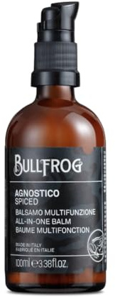 Bullfrog - Agnostico Gewürzter Multifunktionsbalsam für Bart und Haare, mit Anis, Rosa Pfeffer und Ingwer, Pflegt, Spendet Feuchtigkeit, Beruhigt die Haut, schützt vor Irritationen, 100 ml