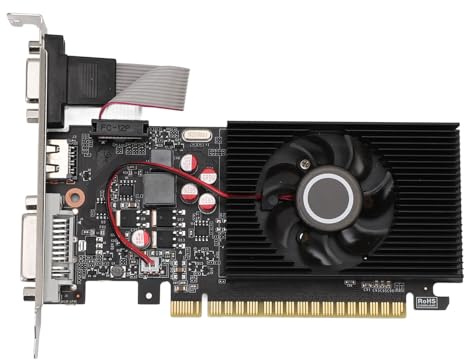 Sxhlseller GT 740 Graphics Card 4GB DDR3 128 Bit PCI Express 3.0 X8 GPU mit VGA DVI High Definition Multimedia Interface Ports Silent Cooling Lüfter für Desktop PC