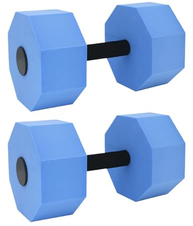 Manubri ad acqua, 1 paio di pesi ad acqua per esercizi in piscina, 27 x 16 x 15 cm, robusti e leggeri, attrezzatura aerobica con manico per allenamento, nuoto, yoga e allenamenti in palestra