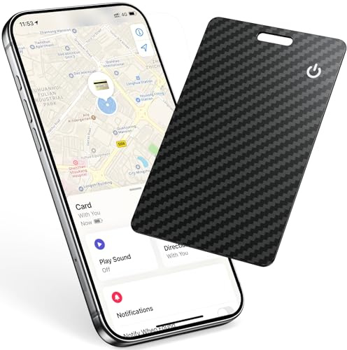 Air Tracker Karte Tag Wiederaufladbarer, Wallet Tracking Card Thin 1.7mm | Geldbörsenfinder Kompatibel mit Apple Wo ist? APP (nur iOS), für Reisekoffer/Geldbeutel/Koffer/Reisepass