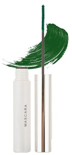 Ultra Fine Mascara Wasserfest, Grün Wimperntusche Lange Wimpern, 5D Green Mascara Volumen & Definition, Nicht Klumpend & Wischfest Wimperntusche mit Silk Fiber, Glatte Texur, Halloween Augen Make Up