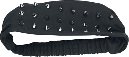 Black Premium by EMP Damen schwarzes Stirnband mit Nieten Standard