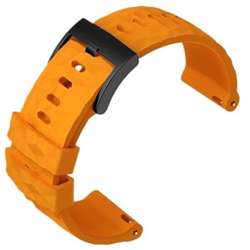 Generisch Silikagel-Uhrenarmband, kompatibel mit dem Alpha-Gummi-Armband der TRAVERSE-Serie, 24 mm, schwarze Outdoor-Sport-Herrenuhr