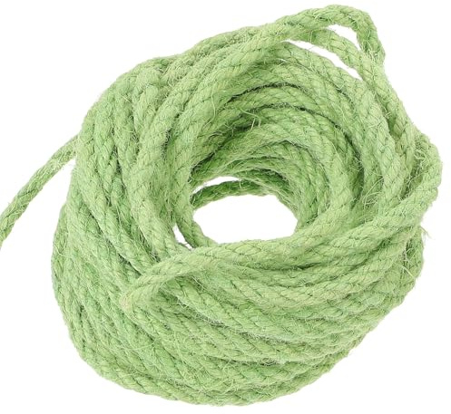iplusmile Cuerda de Sisal Verde de 6mm para Rascador de Gatos, Cuerda Flexible y Reutilizable para Accesorios y Juguetes de Mascotas en Proyectos de Jardinería