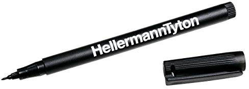 HellermannTyton 500-50820 Bullet tip Black 2pc(s) permanent marker