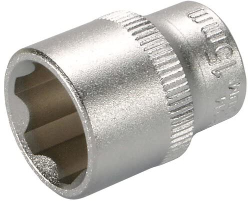 SW-Stahl 05510L Steckschlüsseleinsatz - Stecknuss 15 mm - 3/8 Zoll | Chrom-Vanadium-Stahl Nuss - Matt verchromt - 6-kant Profil - Sechskant-Stecknuss für Ratschen - Länge 28 mm