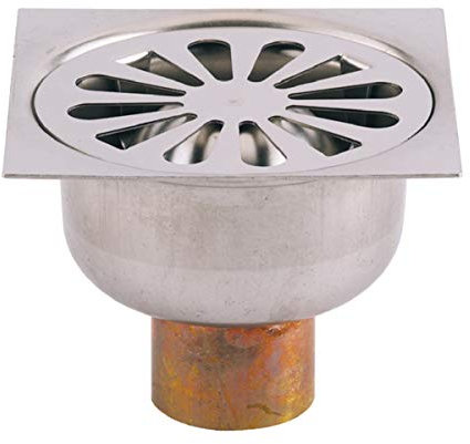 siphon de sol - 100 x 100 mm - sortie verticale - chromé - valentin 46020000000