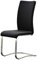 Robas Lund Esszimmerstuhl 2-er Set schwarz, Stuhl belastbar bis 130 kg, mit Kunstlederbezug, Gestell Edelstahl, 52l x 43b x 103h centimeters