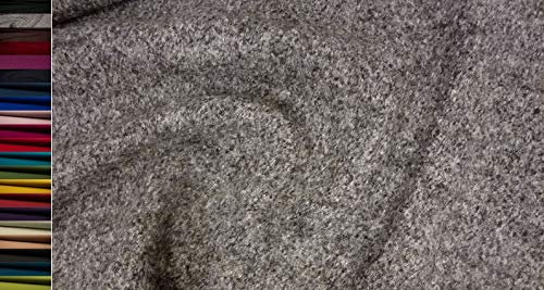 StoffBook GRAUMELANGE HOCHWERTIG LODEN WALKLODEN STOFF 620G, B911