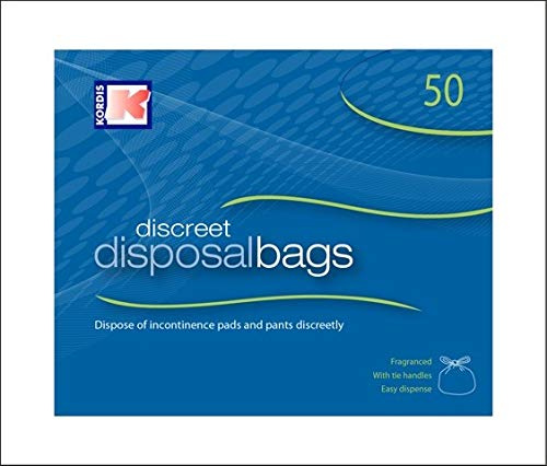 Kordis Incontinence Nappy Pad Disposal Bags - Large Size (42 x 32cm) - 500 Count Rectangular Plastic Waste Bags for Incontinence Waste