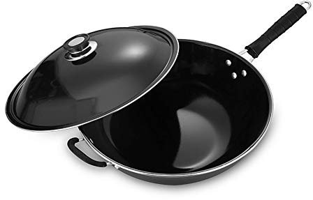 Non - Stick wok Wok sarten antiadherente Black sarten antiadherente no tóxico,Black