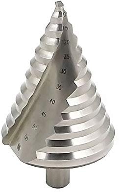 Mengshen Forstner 6-60mm Stufenbohrer Spiralflöte 12 Stufen Größe, Großer HSS Kobaltkegel Bohrwerkzeug Lochschneiden, Vergrößern, Blech, PVC-Blech Holzbearbeitung, Dreiecksgriff