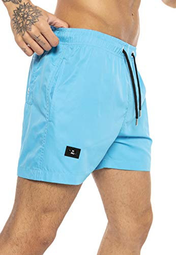 Redbridge Hochwertige Badehose Schnelltrocknend Badeshorts mit verstellbarem Bund Türkis S