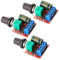 Gebildet 3Stücke PWM Motor-Drehzahlsteller, DC 5V-35V 5A Einstellbarer Reversible, DC 6V 12V 24V 35V Variabler Spannungsregler Dimmer-Regler Schalten, mit LED-Anzeige und Schalterfunktion