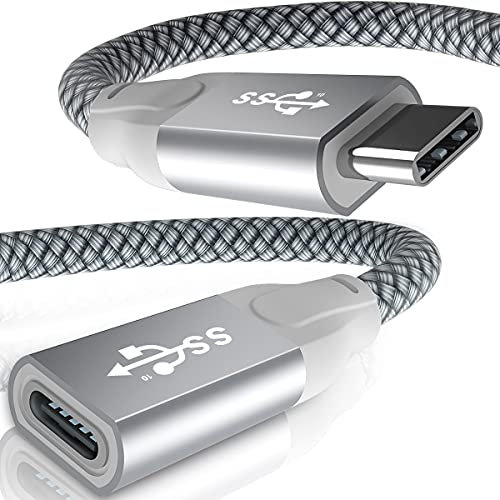 BASESAILOR USB Type C Extension Cable 0.65FT for iPhone 16 15 Pro Max,USB C 3.1 3.2 Gen2 10Gbps Male to Female Extension Charging Cable for MacBook Pro iPad Air 4 5 Mini 7