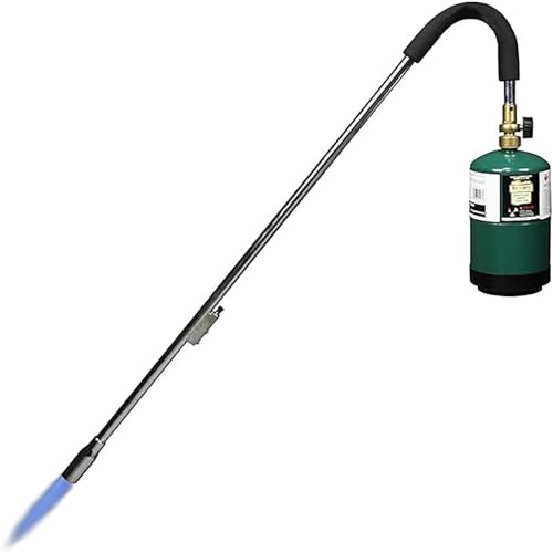 Koman MAPP / MAP Pro/Propane Brûleur de désherbeur à flamme au propane 89,9 cm Allumage automatique intégré, haut rendement 20 000 BTU, sûr et simple à utiliser