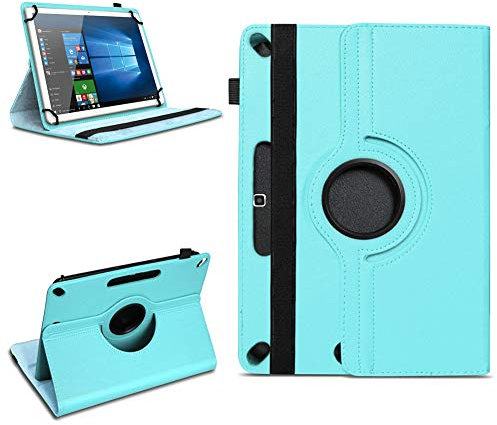 NAmobile Tablet Tasche Universal kompatibel für Jay-tech G10.11 LTE G10.10 Schutzhülle aus hochwertigem Kunstleder Hülle Standfunktion 360° Drehbar Farbauswahl, Farben:Türkis