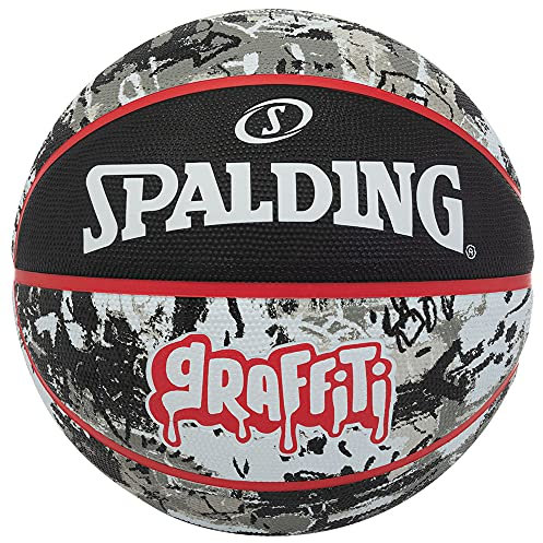 Spalding 84-378Z Graffiti Basketball schwarz x rot Nr. 7 Ball Basketballkorb
