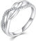 Starnny Unendlichkeit Verlobungsring Ring Damen Silber 925 3A Zirkonia Weißgold Ring Geschenk für Sie Frauen,52